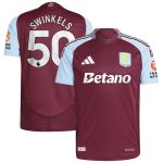 Aston Villa Shirts - aston villa adidas home authentic shirt 2024-25 with swinkels 50 printing Collection of Official Fan Gear