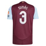 Aston Villa Shirts - aston villa adidas home authentic shirt 2024-25 with tomás 3 cup printing Collection of Official Fan Gear