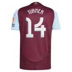 Aston Villa Shirts - aston villa adidas home authentic shirt 2024-25 with turner 14 cup printing Collection of Official Fan Gear