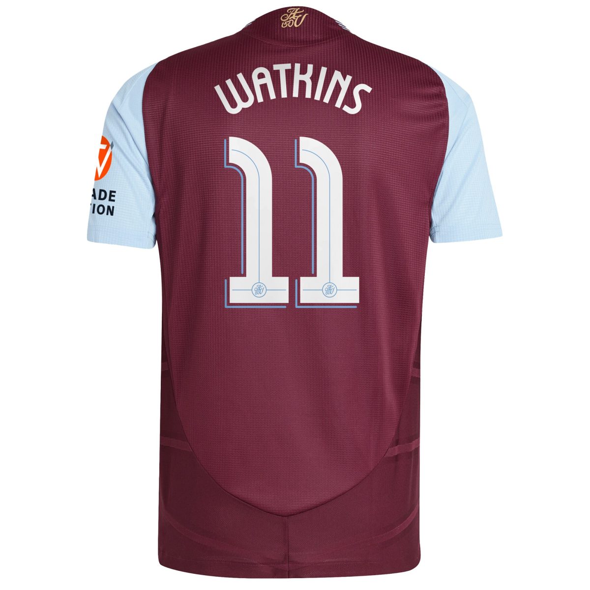Aston Villa Shirts - aston villa adidas home authentic shirt 2024-25 with watkins 11 cup printing Collection of Official Fan Gear