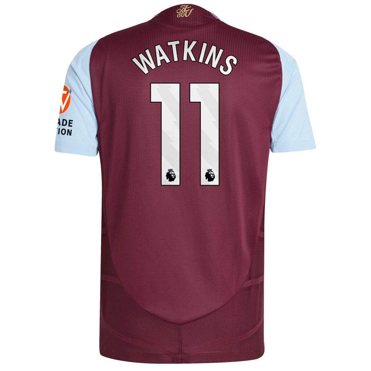 Aston Villa Shirts - aston villa adidas home authentic shirt 2024-25 with watkins 11 printing Collection of Official Fan Gear