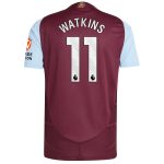 Aston Villa Shirts - aston villa adidas home authentic shirt 2024-25 with watkins 11 printing Collection of Official Fan Gear