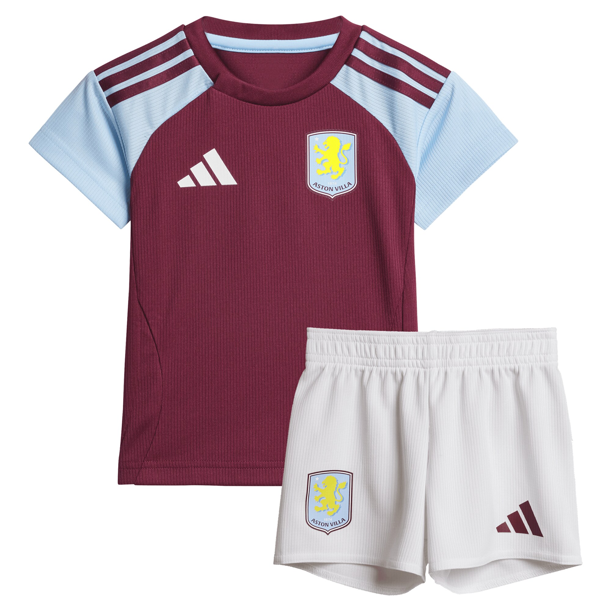 Aston Villa Shirts - aston villa adidas home baby kit 2024-25 with a.garcía 16 printing Collection of Official Fan Gear
