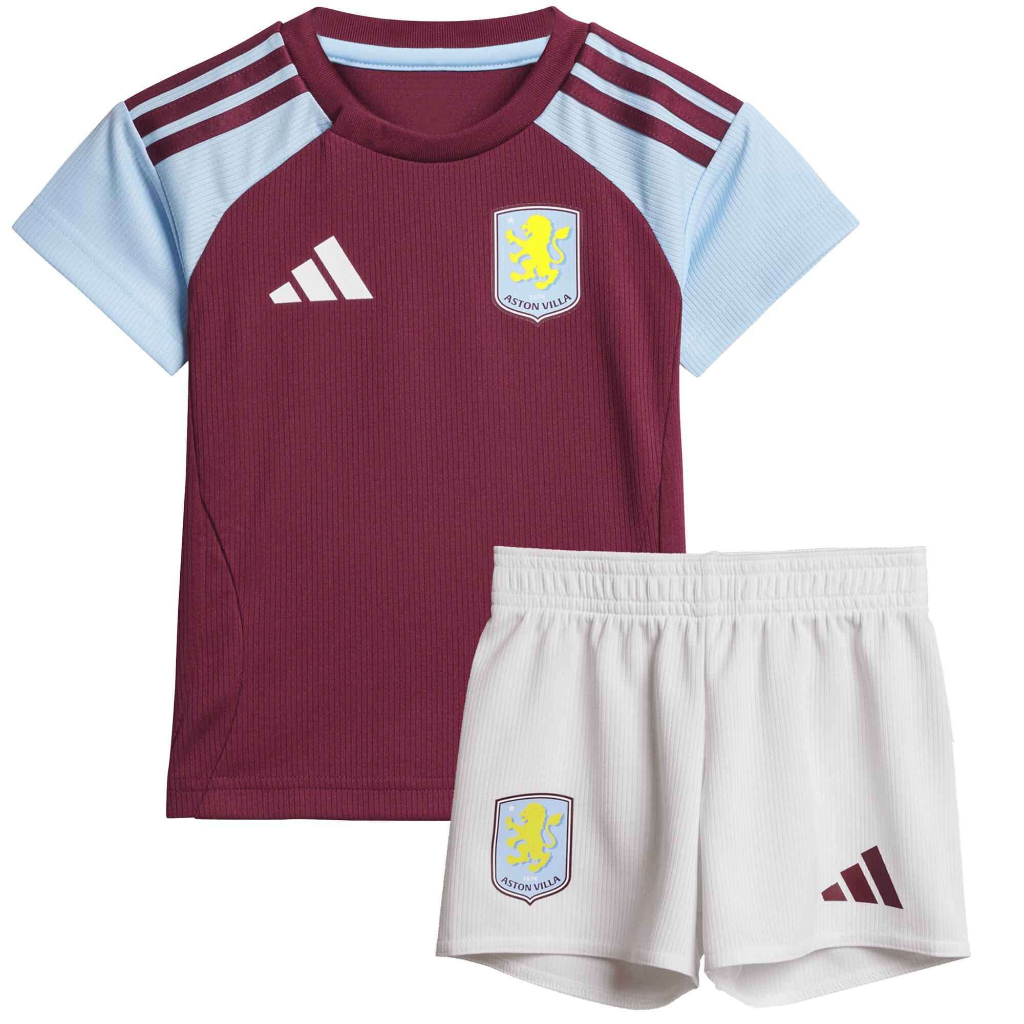 Aston Villa Shirts - aston villa adidas home baby kit 2024-25 with custom printing Collection of Official Fan Gear