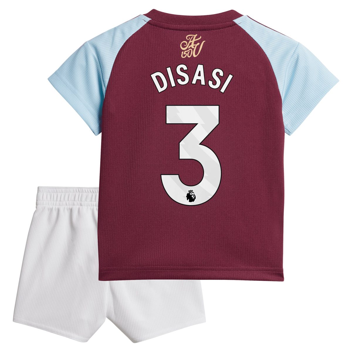 Aston Villa Shirts - aston villa adidas home baby kit 2024-25 with disasi 3 printing Collection of Official Fan Gear