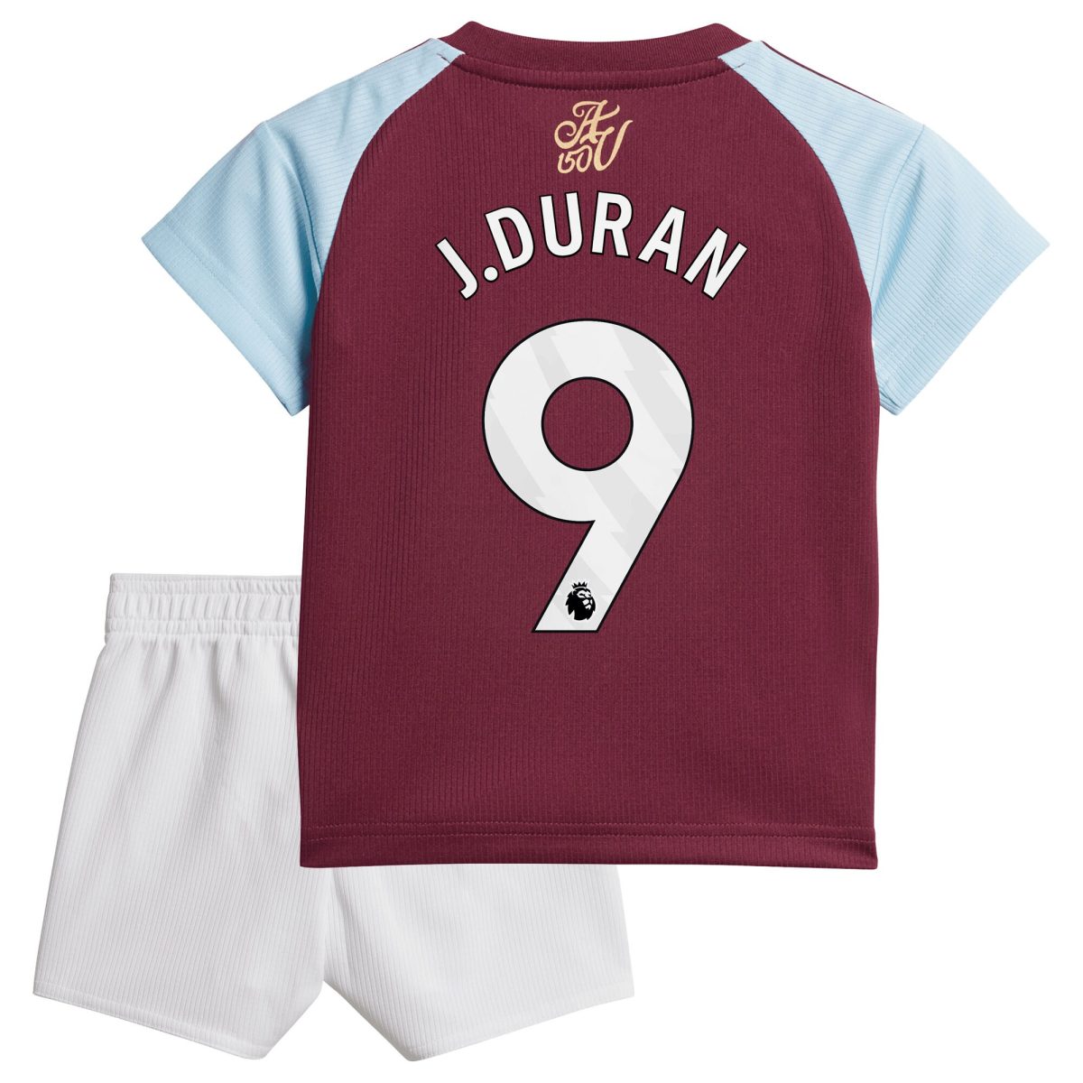 Aston Villa Shirts - aston villa adidas home baby kit 2024-25 with j.duran 9 printing Collection of Official Fan Gear