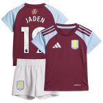 Aston Villa Shirts - aston villa adidas home baby kit 2024-25 with jaden 19 printing Collection of Official Fan Gear