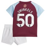 Aston Villa Shirts - aston villa adidas home baby kit 2024-25 with swinkels 50 printing Collection of Official Fan Gear
