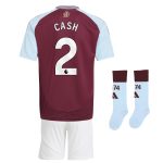 Aston Villa Shirts - aston villa adidas home mini kit 2024-25 with cash 2 printing Collection of Official Fan Gear