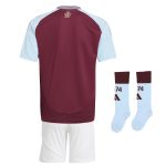Aston Villa Shirts - aston villa adidas home mini kit 2024-25 with custom printing Collection of Official Fan Gear