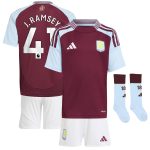 Aston Villa Shirts - aston villa adidas home mini kit 2024-25 with j. ramsey 41 printing Collection of Official Fan Gear