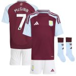 Aston Villa Shirts - aston villa adidas home mini kit 2024-25 with mcginn 7 printing Collection of Official Fan Gear