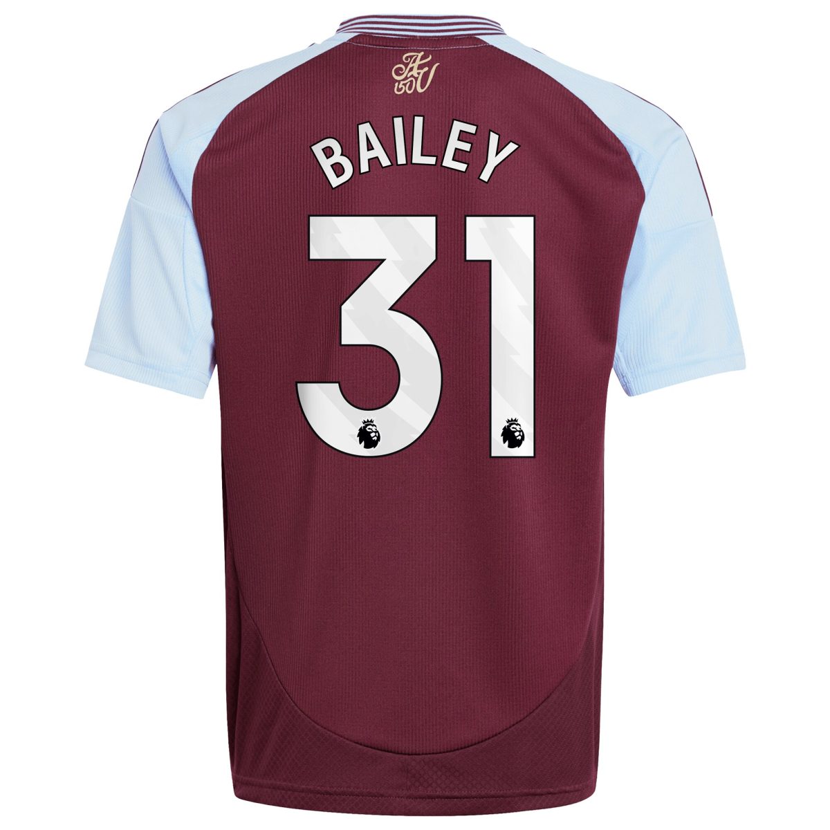 Aston Villa Shirts - aston villa adidas home shirt 2024-25 – kids with bailey 31 printing Collection of Official Fan Gear