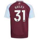 Aston Villa Shirts - aston villa adidas home shirt 2024-25 – kids with bailey 31 printing Collection of Official Fan Gear