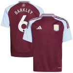 Aston Villa Shirts - aston villa adidas home shirt 2024-25 – kids with barkley 6 printing Collection of Official Fan Gear
