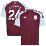 Aston Villa Shirts - aston villa adidas home shirt 2024-25 – kids with bogarde 26 printing Collection of Official Fan Gear