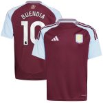 Aston Villa Shirts - aston villa adidas home shirt 2024-25 – kids with buendia 10 printing Collection of Official Fan Gear