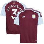 Aston Villa Shirts - aston villa adidas home shirt 2024-25 – kids with diego carlos 3 printing Collection of Official Fan Gear