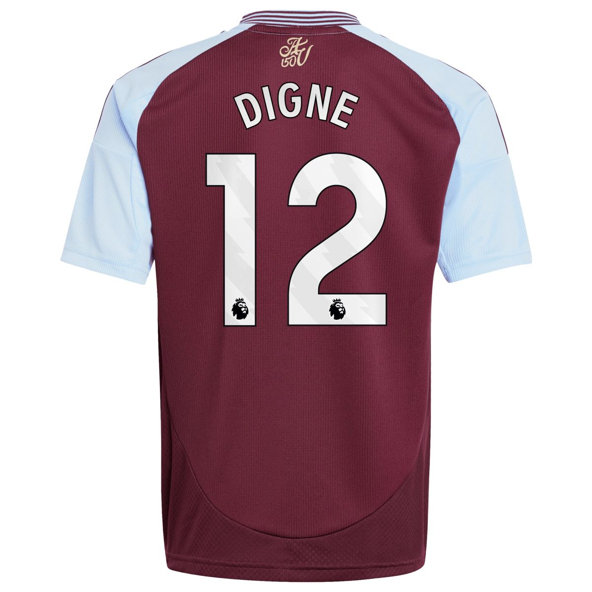 Aston Villa Shirts - aston villa adidas home shirt 2024-25 – kids with digne 12 printing Collection of Official Fan Gear