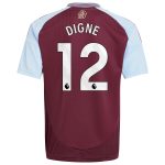 Aston Villa Shirts - aston villa adidas home shirt 2024-25 – kids with digne 12 printing Collection of Official Fan Gear