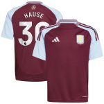 Aston Villa Shirts - aston villa adidas home shirt 2024-25 – kids with hause 30 printing Collection of Official Fan Gear
