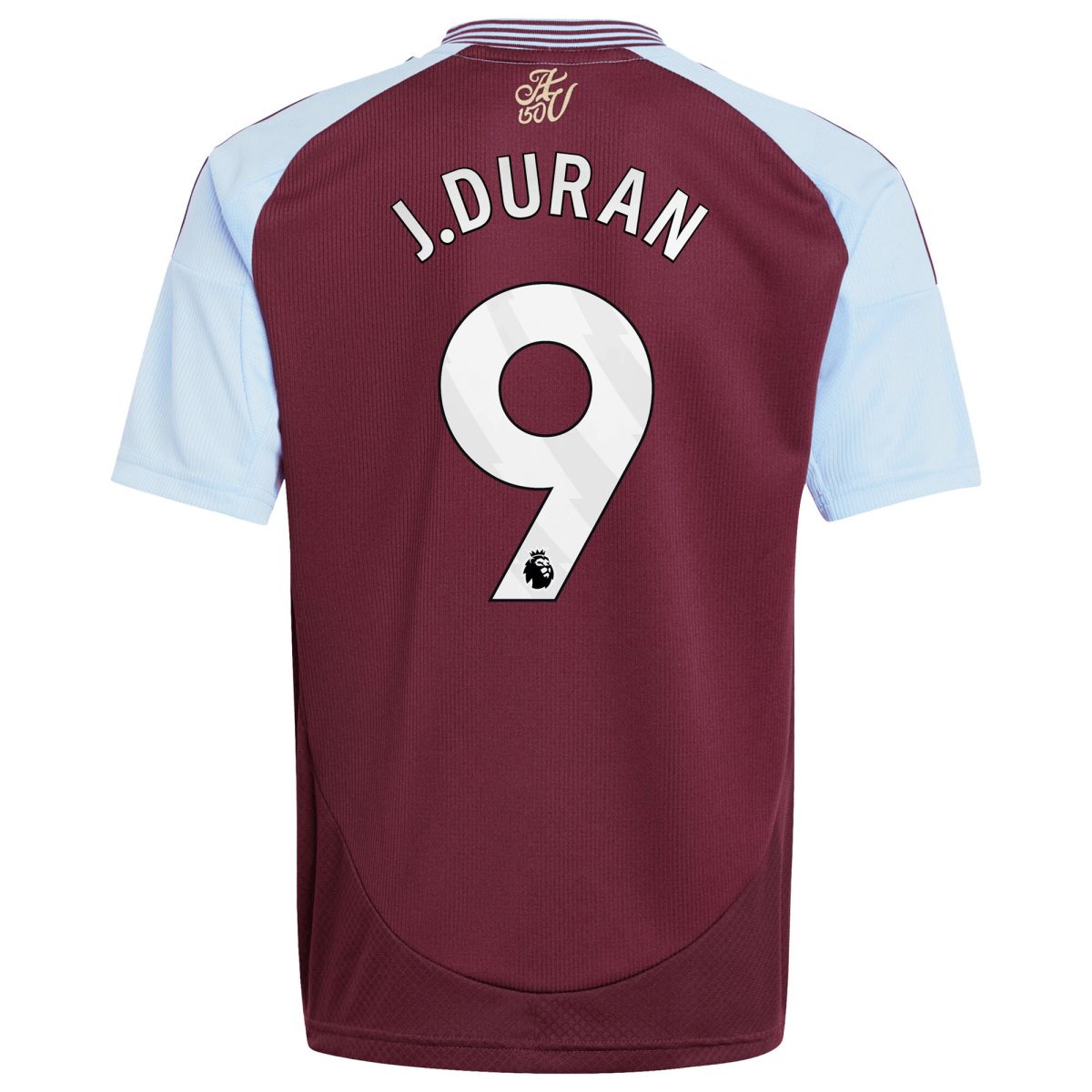 Aston Villa Shirts - aston villa adidas home shirt 2024-25 – kids with j.duran 9 printing Collection of Official Fan Gear