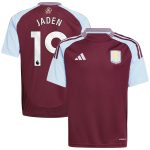 Aston Villa Shirts - aston villa adidas home shirt 2024-25 – kids with jaden 19 printing Collection of Official Fan Gear