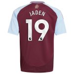 Aston Villa Shirts - aston villa adidas home shirt 2024-25 – kids with jaden 19 printing Collection of Official Fan Gear