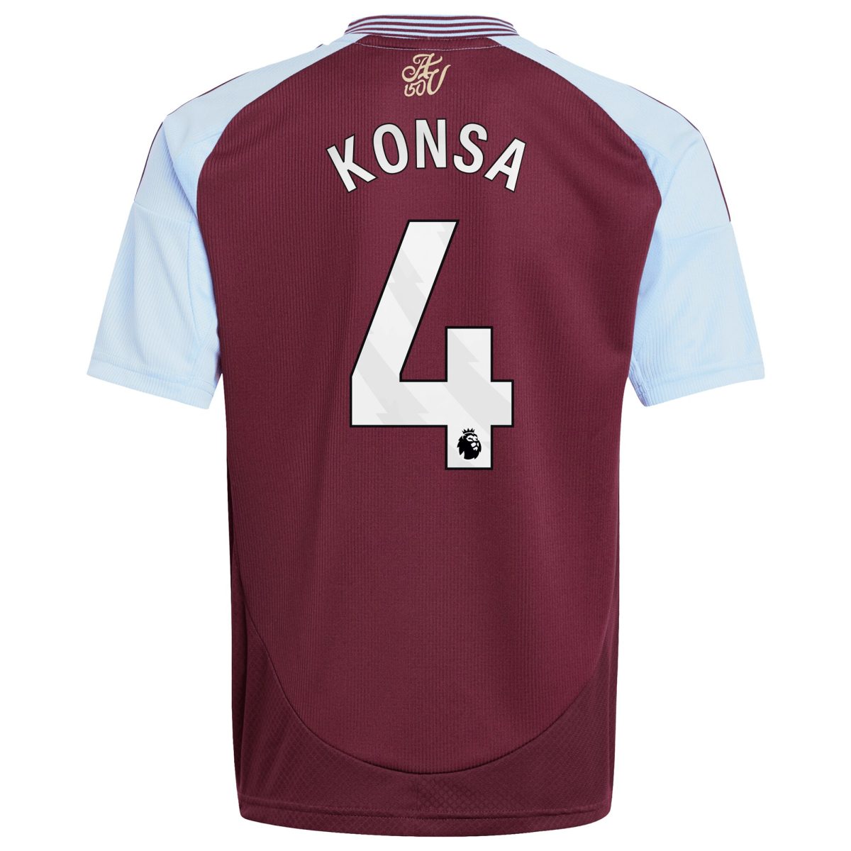 Aston Villa Shirts - aston villa adidas home shirt 2024-25 – kids with konsa 4 printing Collection of Official Fan Gear