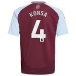 Aston Villa Shirts - aston villa adidas home shirt 2024-25 – kids with konsa 4 printing Collection of Official Fan Gear