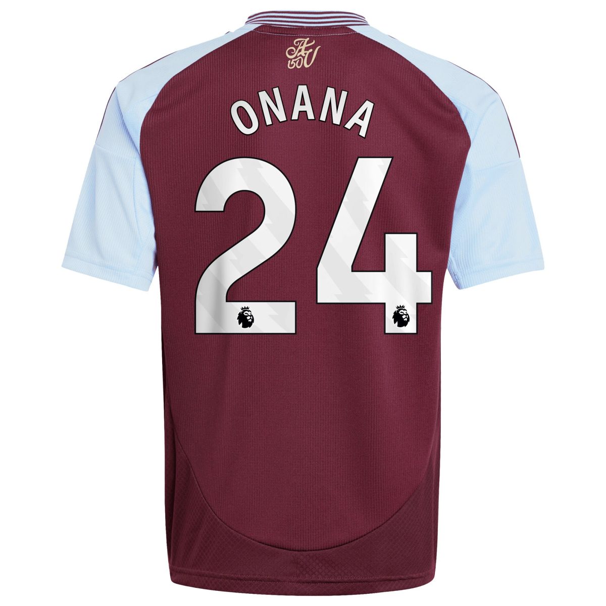 Aston Villa Shirts - aston villa adidas home shirt 2024-25 – kids with onana 24 printing Collection of Official Fan Gear