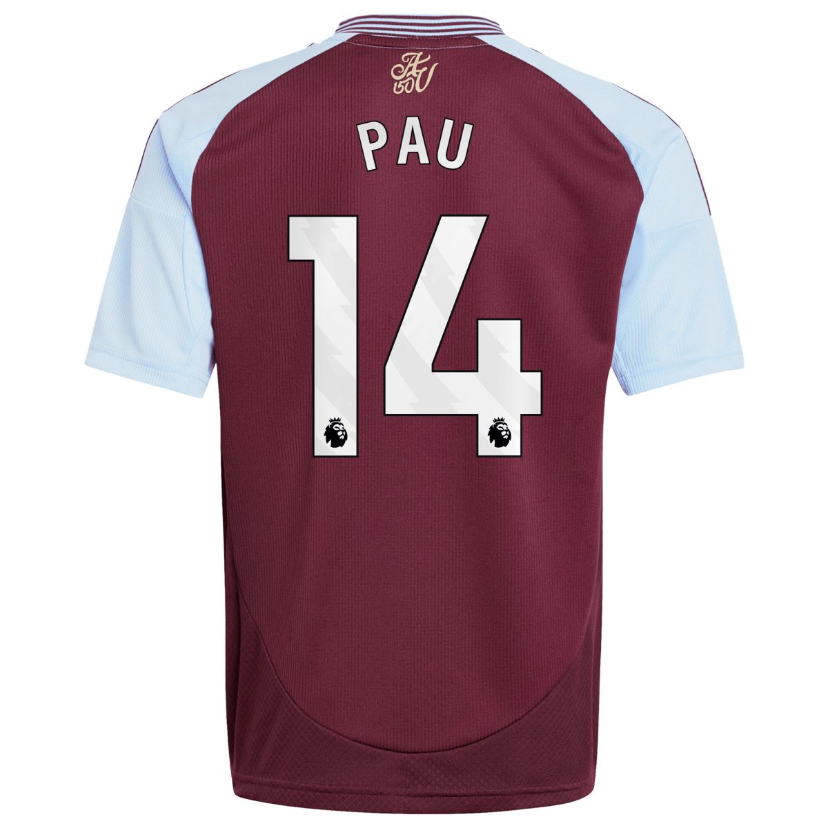 Aston Villa Shirts - aston villa adidas home shirt 2024-25 – kids with pau 14 printing Collection of Official Fan Gear