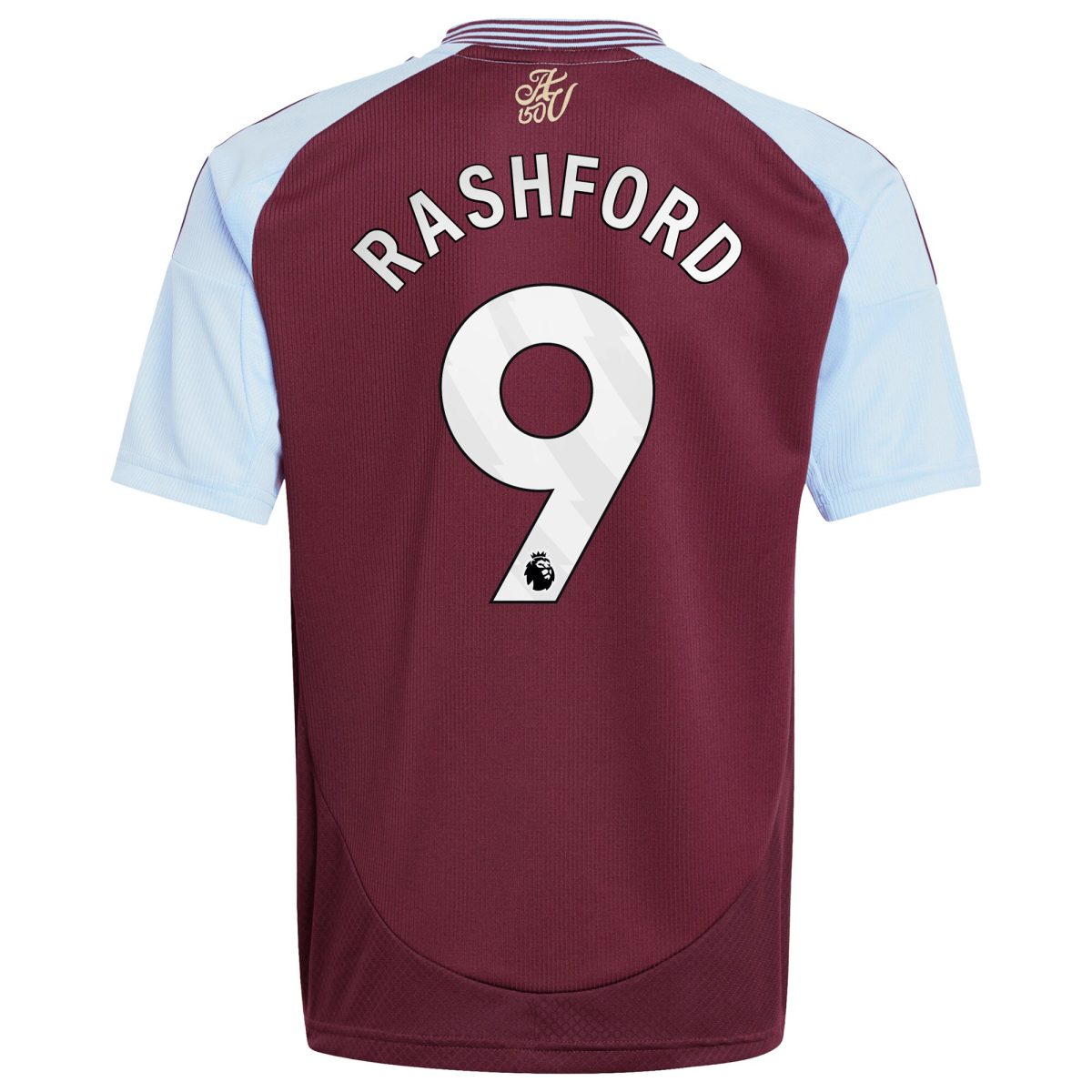 Aston Villa Shirts - aston villa adidas home shirt 2024-25 – kids with rashford 9 printing Collection of Official Fan Gear