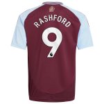 Aston Villa Shirts - aston villa adidas home shirt 2024-25 – kids with rashford 9 printing Collection of Official Fan Gear