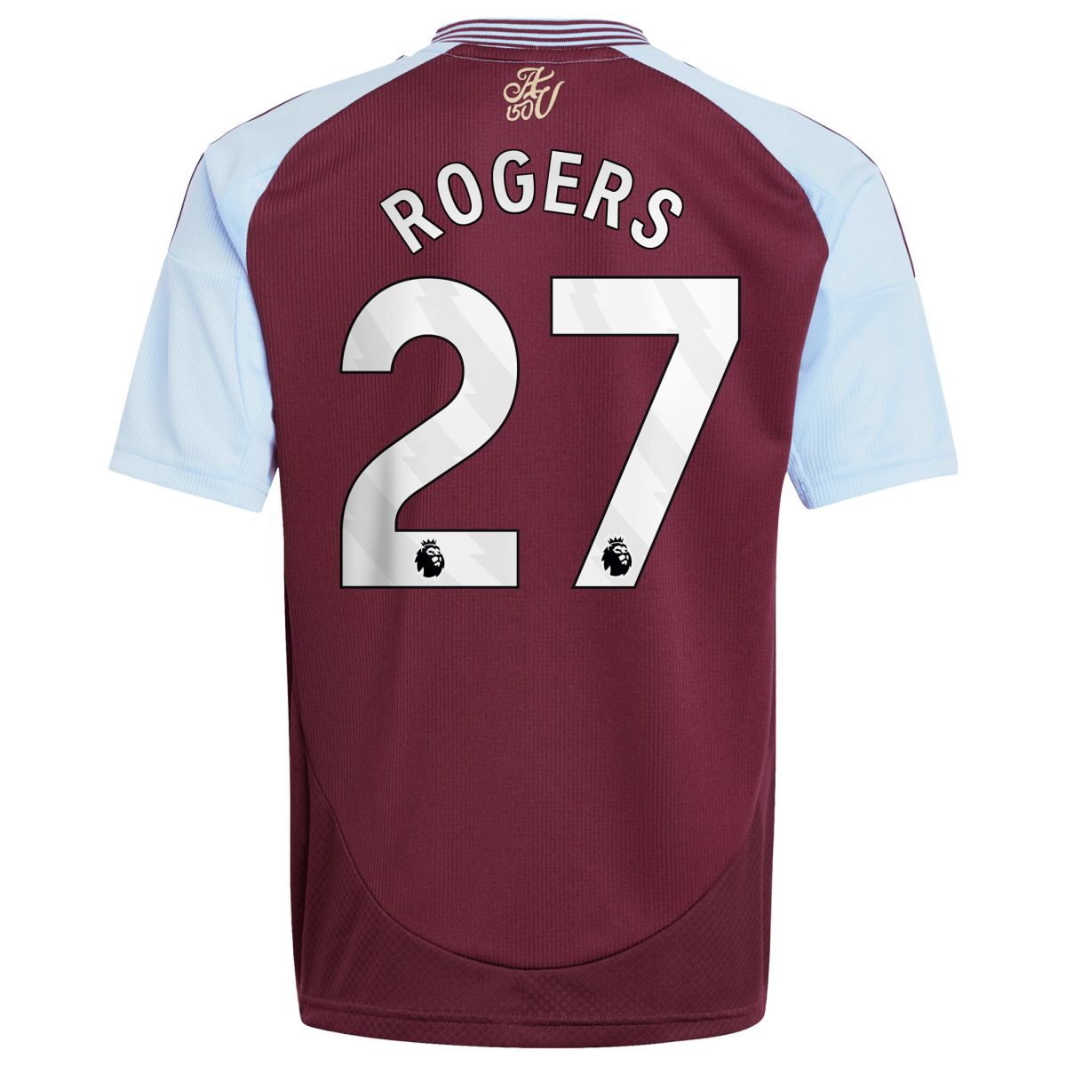 Aston Villa Shirts - aston villa adidas home shirt 2024-25 – kids with rogers 27 printing Collection of Official Fan Gear