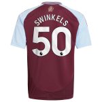 Aston Villa Shirts - aston villa adidas home shirt 2024-25 – kids with swinkels 50 printing Collection of Official Fan Gear