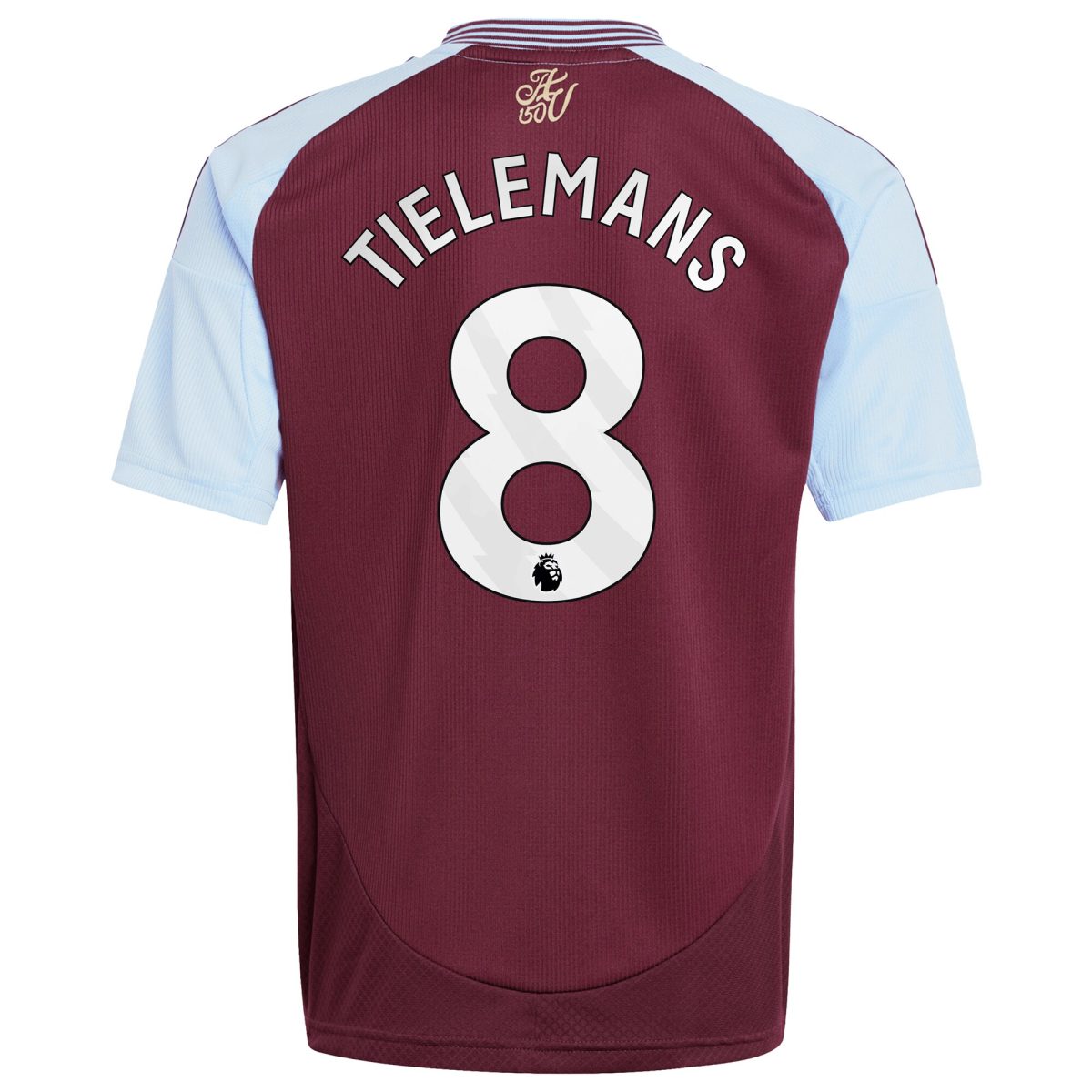 Aston Villa Shirts - aston villa adidas home shirt 2024-25 – kids with tielemans 8 printing Collection of Official Fan Gear