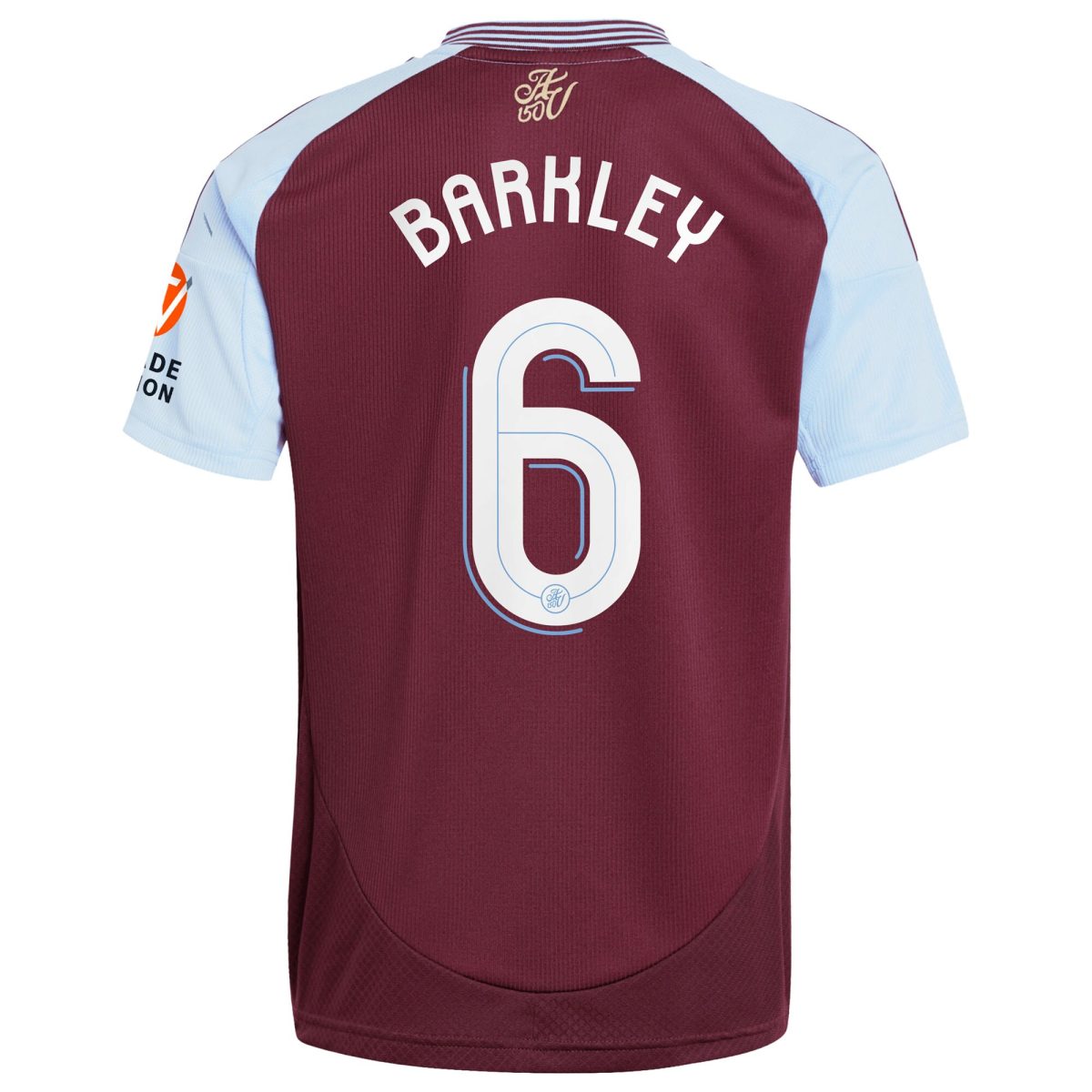 Aston Villa Shirts - aston villa adidas home shirt 2024-25 with barkley 6 cup printing Collection of Official Fan Gear