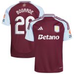 Aston Villa Shirts - aston villa adidas home shirt 2024-25 with bogarde 26 cup printing Collection of Official Fan Gear