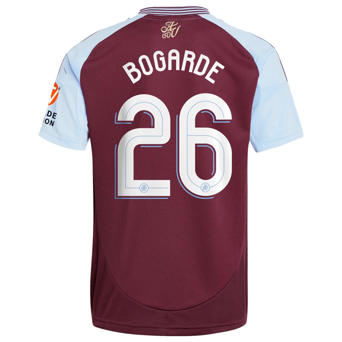 Aston Villa Shirts - aston villa adidas home shirt 2024-25 with bogarde 26 cup printing Collection of Official Fan Gear