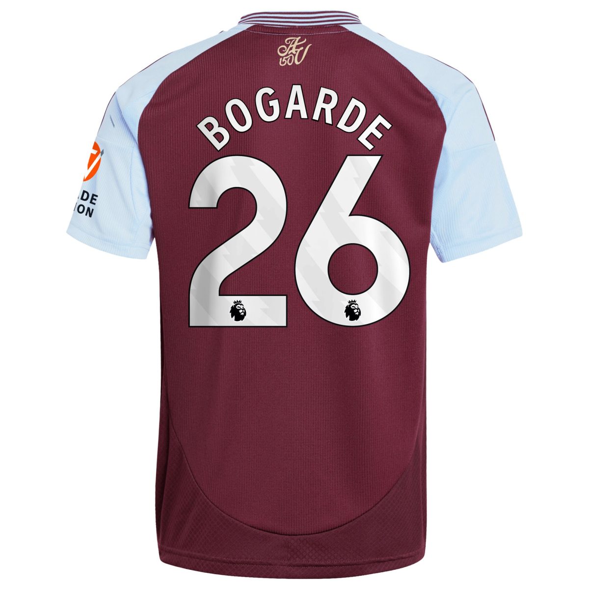 Aston Villa Shirts - aston villa adidas home shirt 2024-25 with bogarde 26 printing Collection of Official Fan Gear