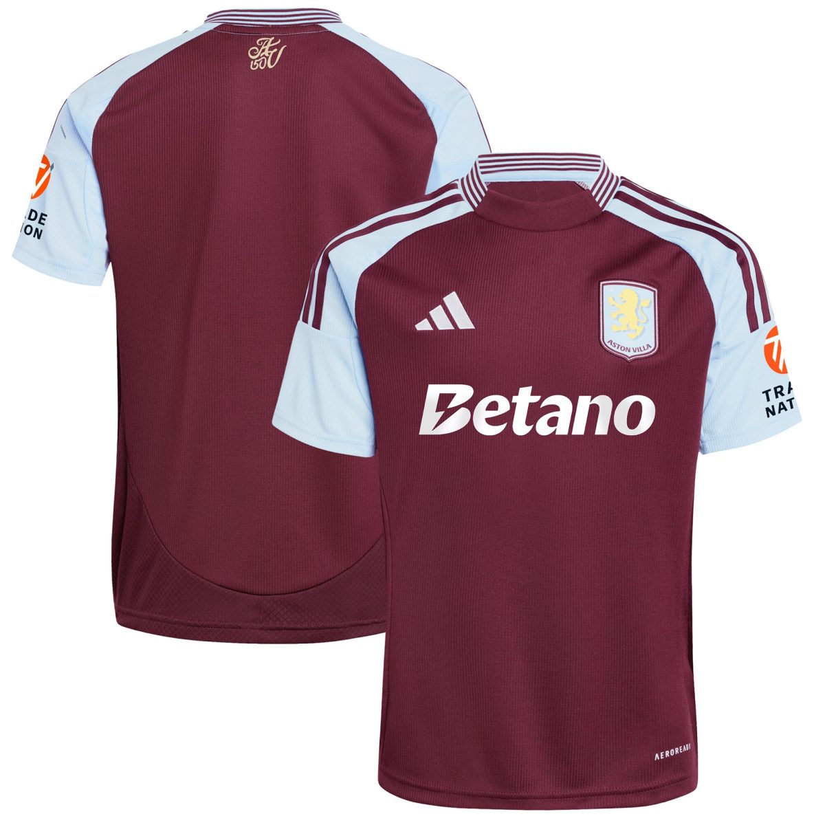 Aston Villa Shirts - aston villa adidas home shirt 2024-25 with custom printing Collection of Official Fan Gear