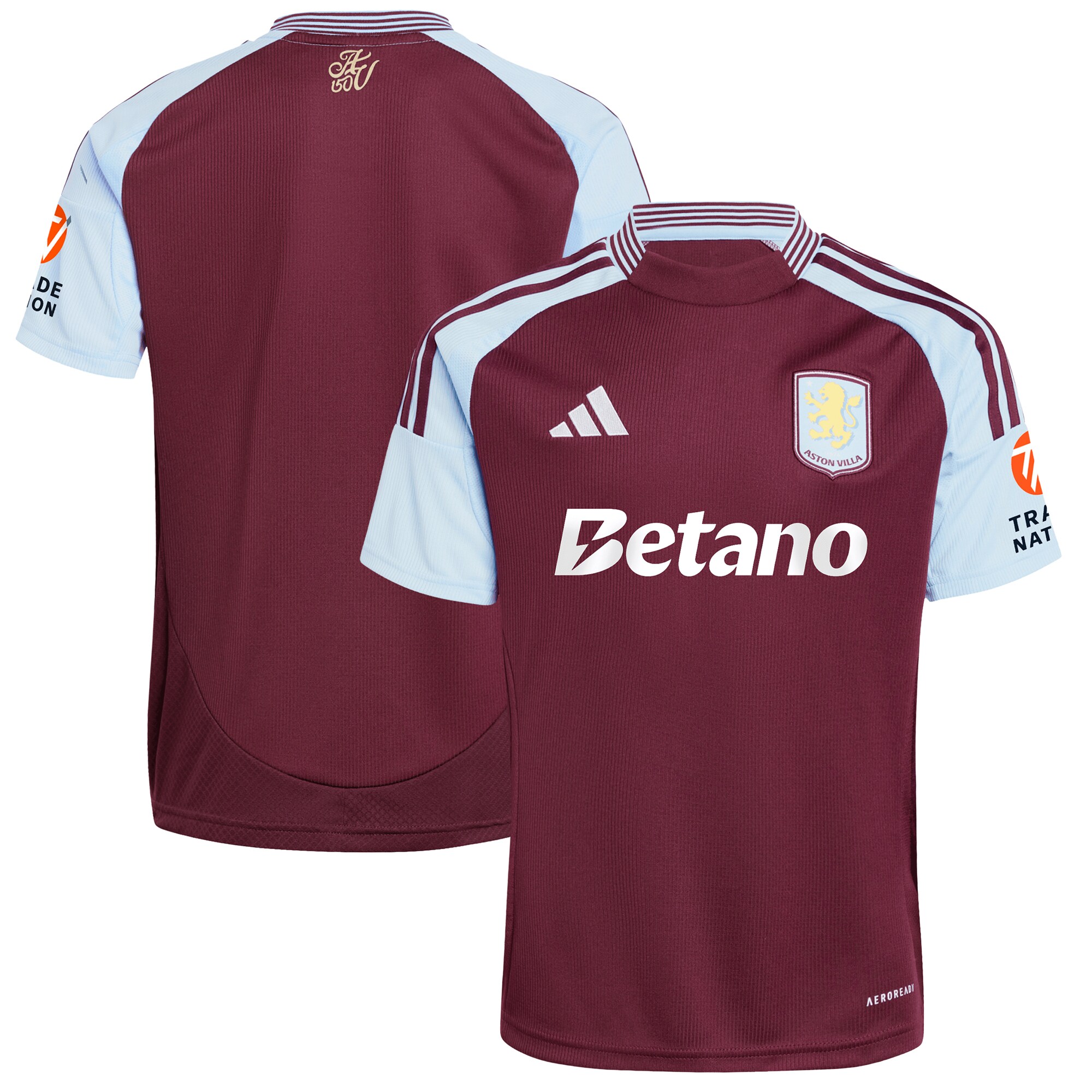 Aston Villa Shirts - aston villa adidas home shirt 2024-25 with custom printing Collection of Official Fan Gear