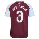 Aston Villa Shirts - aston villa adidas home shirt 2024-25 with diego carlos 3 cup printing Collection of Official Fan Gear