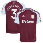 Aston Villa Shirts - aston villa adidas home shirt 2024-25 with diego carlos 3 printing Collection of Official Fan Gear