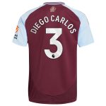 Aston Villa Shirts - aston villa adidas home shirt 2024-25 with diego carlos 3 printing Collection of Official Fan Gear