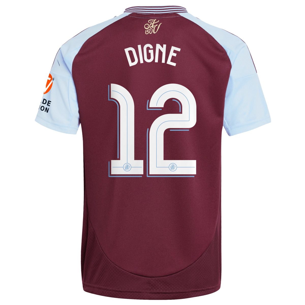 Aston Villa Shirts - aston villa adidas home shirt 2024-25 with digne 12 cup printing Collection of Official Fan Gear
