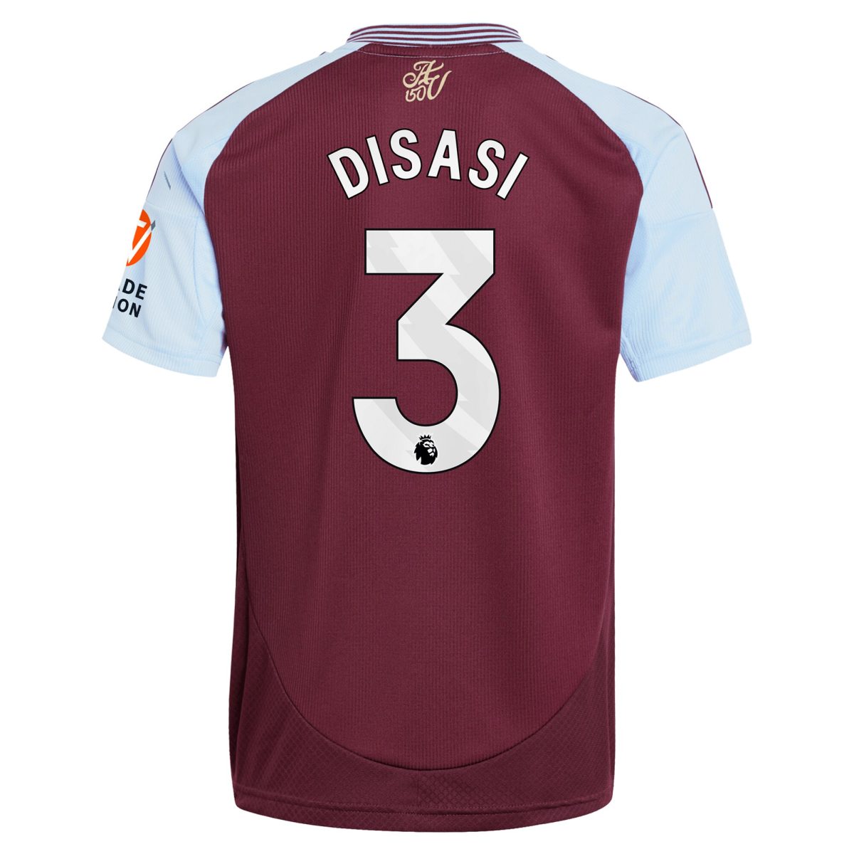 Aston Villa Shirts - aston villa adidas home shirt 2024-25 with disasi 3 printing Collection of Official Fan Gear