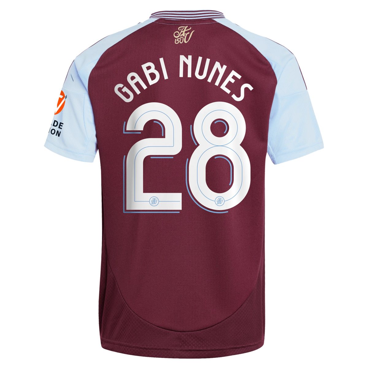Aston Villa Shirts - aston villa adidas home shirt 2024-25 with gabi nunes 28 cup printing Collection of Official Fan Gear