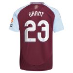 Aston Villa Shirts - aston villa adidas home shirt 2024-25 with grant 23 cup printing Collection of Official Fan Gear